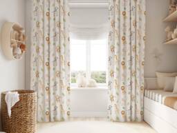 Safari Curtains Drapes Elephant Baby Nursery Curtains Gift New Born