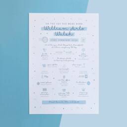 On The Day You Were Born Personalised Unframed Print, Blue Baby Gift, New Christening 1St Birthday, Birth Stats - thumbnail 2