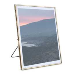 Antique Brass Photo Frame, Recycled Glass Portrait Frame - 8x10 Inches
