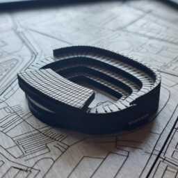Camp Nou Wall Art Laser Engraved Wood, Fc Barcelona Gift - thumbnail 2