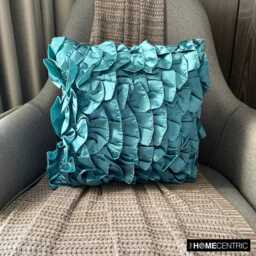 "Handmade Teal Blue Bed Throw Pillow 24""x24""/26""x26" - thumbnail 3
