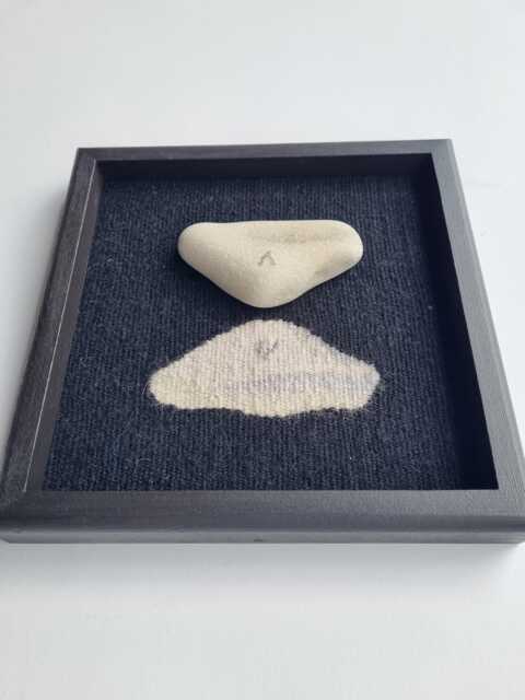 Woven Beach Rock Tapestry Framed Sea Wall Art - image 1