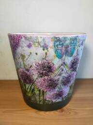 Plant Pots, Ceramic Pot, Pot & Planter, Flower Pot, Garden Pot, Indoor & Outdoor Pot, Decoupage, Gift, Pot Saucer, Home Garden Decoration - thumbnail 1