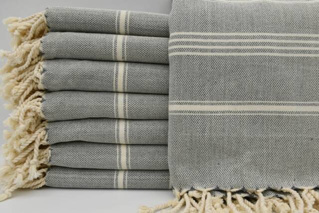 "Gray Towel, Hammam Towel, Peshtemals, Bath Towel, Turkish Towel, 40""x70" - image 1