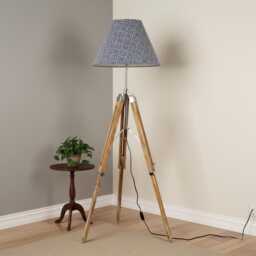 Mid Century Adjustable Floor Lamp - Wooden Tripod For Living Room Decor - Without Shade
