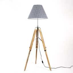 Mid Century Adjustable Floor Lamp - Wooden Tripod For Living Room Decor - Without Shade - thumbnail 3