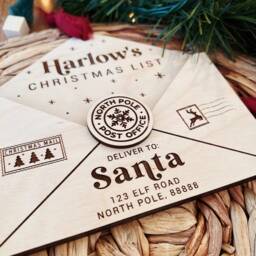 Letter To Santa Ornament, Personalized Christmas List To Wall Hanger - thumbnail 3