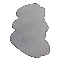 Wavy Zig Zag Hand Tufted Rug, Irregular Black & White Wool Area Rug - thumbnail 4