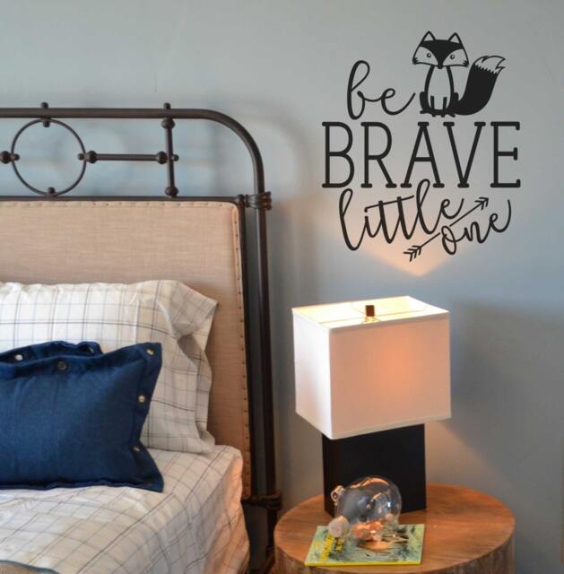 Kids Wall Decal - Be Brave Little One Home Decor Decals Sticker Fox Kw1251 - image 1
