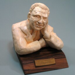 Hammerstein, Oscar Bust Of The Great Lyricist Hydrocal & Wood - thumbnail 2