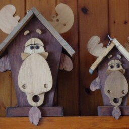 Whimsical Adirondack Animal Moose Bird Feeder Small - thumbnail 2