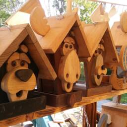 Whimsical Adirondack Animal Moose Bird Feeder Small - thumbnail 4