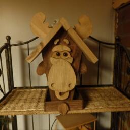 Whimsical Adirondack Animal Moose Bird Feeder Small - thumbnail 3