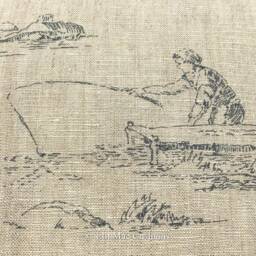 Cabbages & Roses Toile De Poulet Blue Designer Fabric Cushion Pillow Cover - thumbnail 2