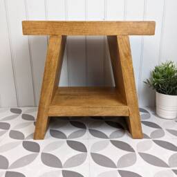 The Winnipeg/A Handmade Solid Wood Bathroom Stool - thumbnail 3
