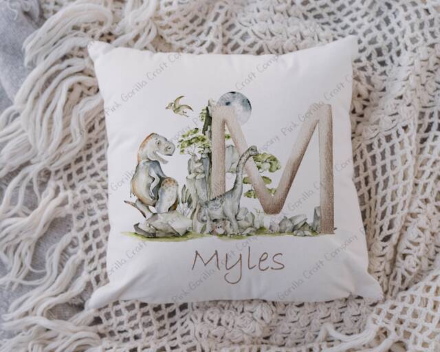 Dinosaur Cushion, Pillow, Dinosaur, Gift, Gift For Him, Lover, Boy, Nursery Decor - image 1