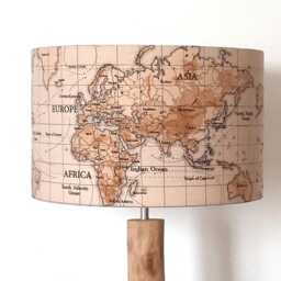 Lampshade - World Map Pendant Light, Planisphere, Travel Gift Idea, Christmas/Birthday - thumbnail 2