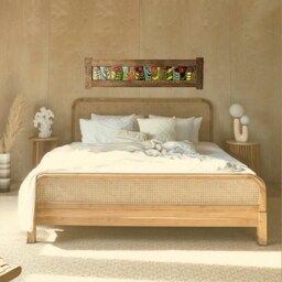 Headboard Wall Art, Bedroom Decor Over The Bed, Ceramic Tile Art - Evelyn's Roses - thumbnail 2