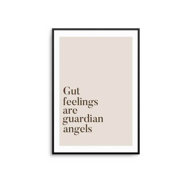 Gut Feelings Guardian Angels Print Minimalist Home Decor - image 1