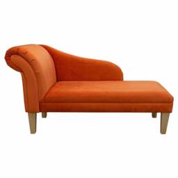 Handmade Pumpkin Velvet Chaise Longue - thumbnail 2