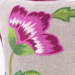 Manuel Canovas - Carla Rose Indien Embroidered Floral Designer Cushion Cover Handmade Throw Pillow Home Decor - thumbnail 3