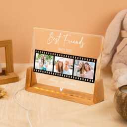 Custom Best Friend Lamp Personalized Besties Photo Light, Birthday Gift For Desk Plaque, Friendship For Her, Bff Night Light - thumbnail 4