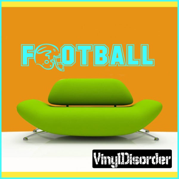 Football Helmet - Vinyl Wall Decal Quotes Sticker Sp012Footballvet - image 1