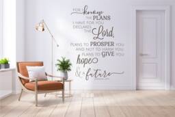 Jeremiah 2911 Vinyl Wall Decal - Bible Verse Home Decor