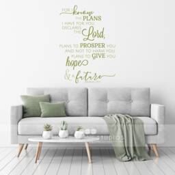 Jeremiah 2911 Vinyl Wall Decal - Bible Verse Home Decor - thumbnail 2
