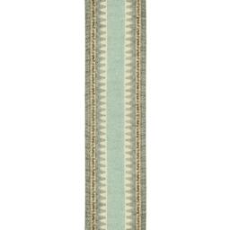Hand Woven Cotton Kilim Runner Rug Green, Blue, Brown - thumbnail 3