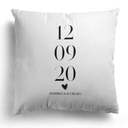 Anniversary Gift Personalised Wedding Gifts Engagement Present Cushion For Couples Custom Name Date Decorative Pillow Cushions Keepsake - thumbnail 3