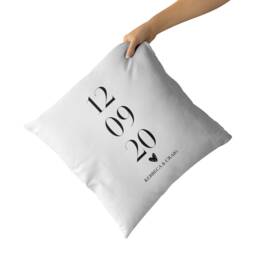 Anniversary Gift Personalised Wedding Gifts Engagement Present Cushion For Couples Custom Name Date Decorative Pillow Cushions Keepsake - thumbnail 1