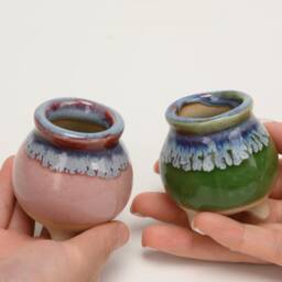 Mini Ceramic Planter Set Handmade Succulent Pot, Lithops Pot - thumbnail 3