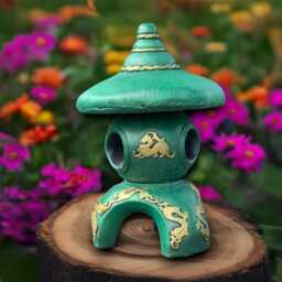 Large Pagoda Sculpture Concrete Lantern Statue Japanese Decoration Zen Garden Ornament Handmade Yard Art Asian Decor - thumbnail 2