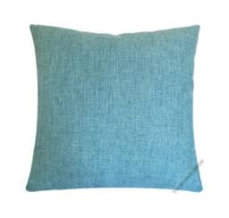 Aqua Blue Cosmo Linen Decorative Throw Pillow Cover/Case Cushion 20x20 - thumbnail 1