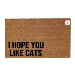 I Hope You Like Cats Doormat - Funny Cat Lover Welcome Mat Pet Friendly Entryway Rug Parent Gift For Owners Front - thumbnail 1