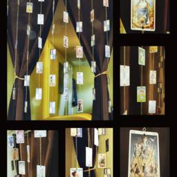 Mystical Tarot Card Wall Hanging/Beaded Certain Room Divider - One Of A Kind - thumbnail 2