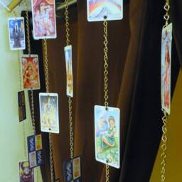 Mystical Tarot Card Wall Hanging/Beaded Certain Room Divider - One Of A Kind - thumbnail 3