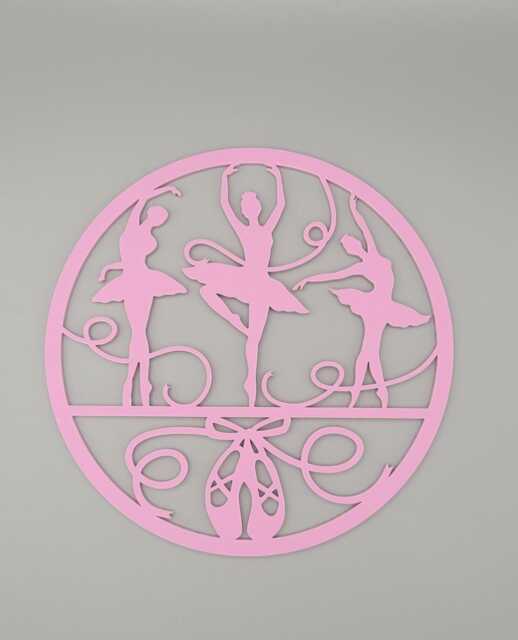 Ballet Dancer, Girls Bedroom Decor, Club Name Sign Name, Door Or Wall Hanger in Acrylic Wood - image 1