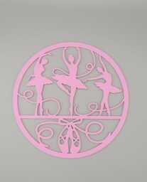 Ballet Dancer, Girls Bedroom Decor, Club Name Sign Name, Door Or Wall Hanger in Acrylic Wood - thumbnail 1