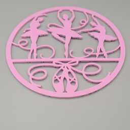 Ballet Dancer, Girls Bedroom Decor, Club Name Sign Name, Door Or Wall Hanger in Acrylic Wood - thumbnail 4