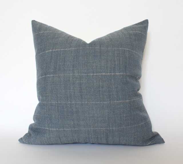 Dark Blue Pillow Cover, Throw Pillows For Couch, Teal Covers, Ocean Cushion, Navy Case, Cyan -- Marina - image 1