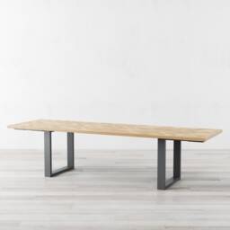 Holborn Herringbone Extendable Natural Ash Dining Table - thumbnail 4