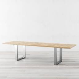 Holborn Herringbone Extendable Natural Ash Dining Table - thumbnail 3