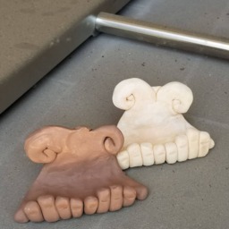 Sculpted Clay Hands Business Card Holder - thumbnail 3