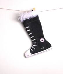 Christmas Stocking Black Holiday Stocking - thumbnail 1