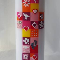 Baptismal Candle Cross Mosaic - thumbnail 2