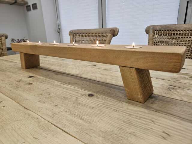 A Handmade Tea Light Candle Centre Piece With 6 Lights Included - image 1