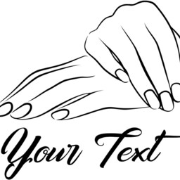 Custom Your Text For Manicure Nail Design Cosmetic Salon Sign Wall Art Decor Personalized Beauty Decoration Sticker Business Name Quote 1Mnx - thumbnail 3