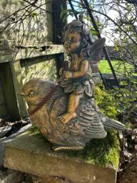 Fairy Bird Ornament, Garden, Ornaments, Fairy Gifts, Garden Planter Small Fairy, Gift - thumbnail 1